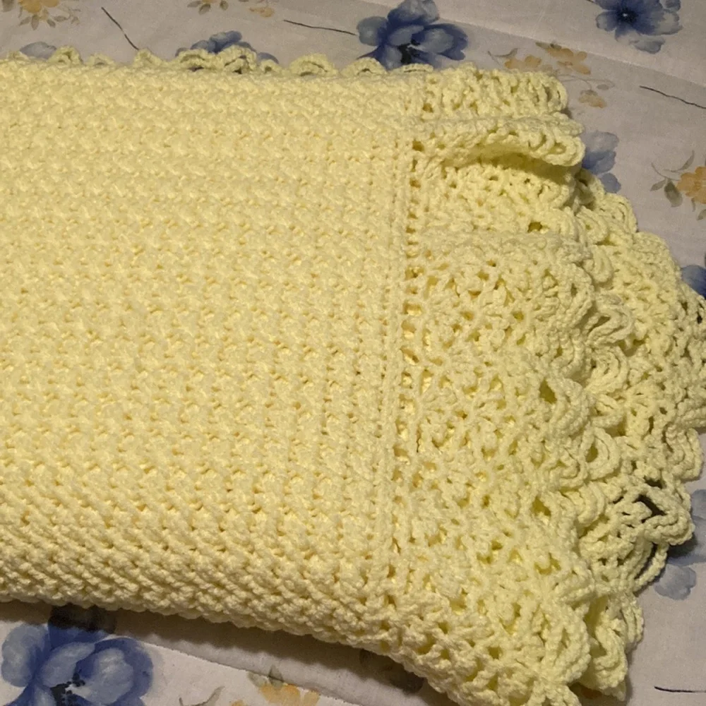 Hand Crocheted Oversized Afghan - 66” x 90”